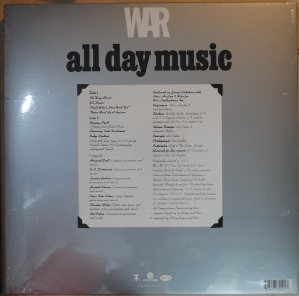 War : All Day Music (LP, Album, RE)