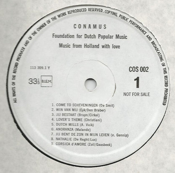 Various : Music From Holland With Love (LP, Comp, Promo)