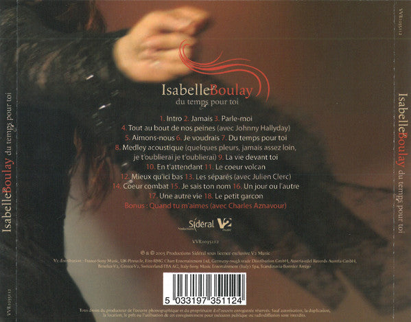 Isabelle Boulay : Du Temps Pour Toi (CD, Album)