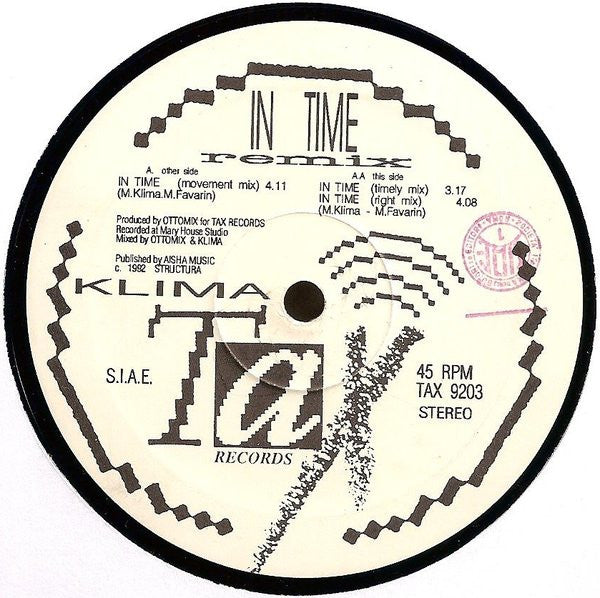 Klima (2) : In Time (Remix) (12")