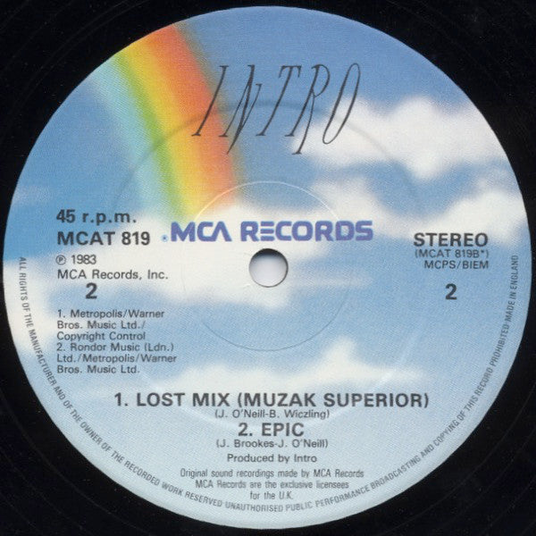 Intro (6) : Lost Without Your Love (12")