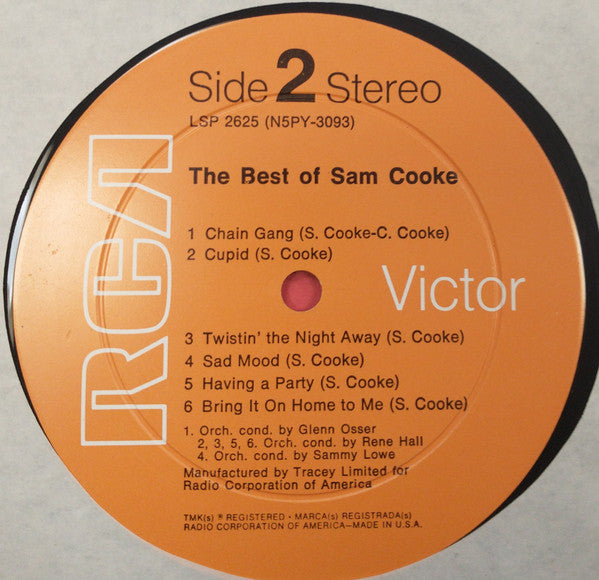 Sam Cooke : The Best Of Sam Cooke (LP, Comp, RE, Ora)