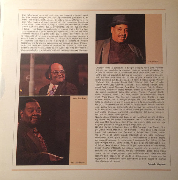 Jay McShann, Joe Turner, Milt Buckner, Sammy Price : I Giganti Del Jazz Vol. 63 (LP)