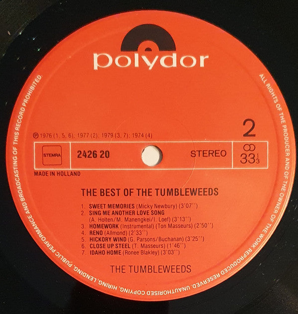 The Tumbleweeds : The Best Of The Tumbleweeds (LP, Comp)