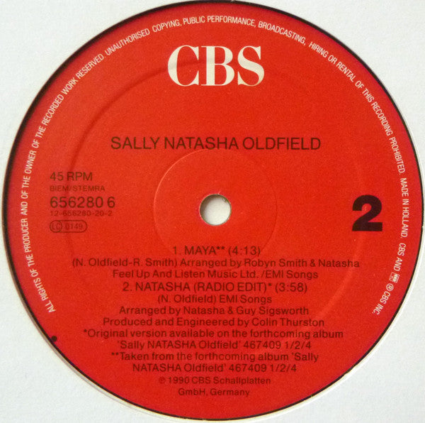 Sally Natasha Oldfield* : Natasha (12", Maxi)