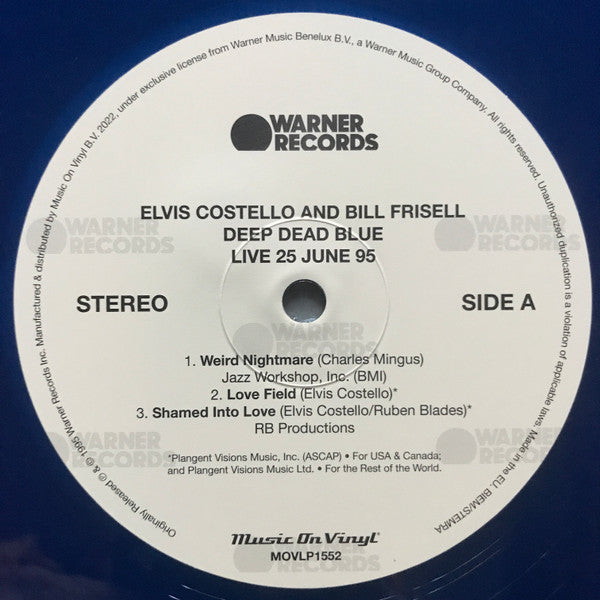 Elvis Costello And Bill Frisell : Deep Dead Blue (Live 25 June 95) (LP, Ltd, Num, RE, Blu)