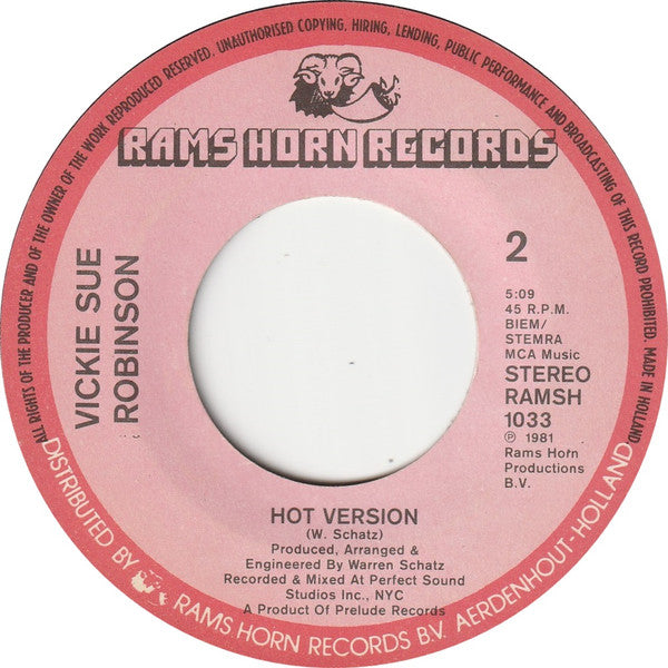 Vicki Sue Robinson : Hot Summer Nights (7")