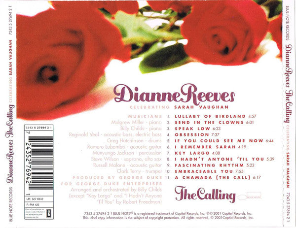 Dianne Reeves : The Calling (Celebrating Sarah Vaughan) (CD, Album)