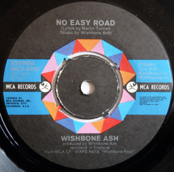Wishbone Ash : No Easy Road / Rock 'N Roll Widow (7")