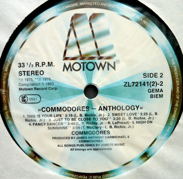 Commodores : Anthology (2xLP, Comp, RE)