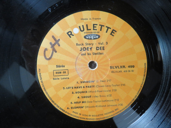 Joey Dee & The Starliters : Rock Story - Vol. 3 (LP, Comp)