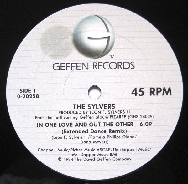 The Sylvers : In One Love And Out The Other (12", Maxi)