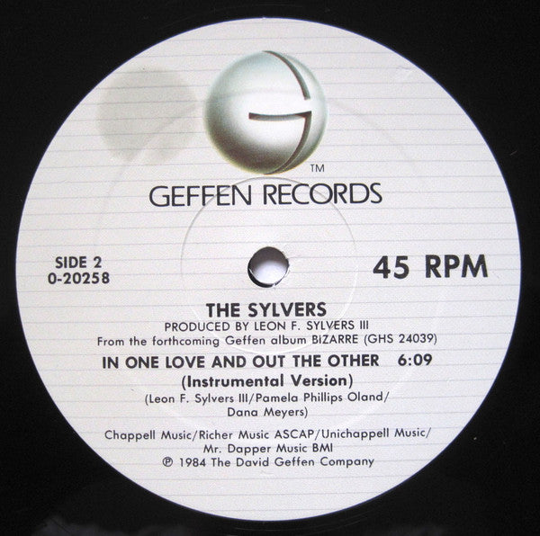 The Sylvers : In One Love And Out The Other (12", Maxi)