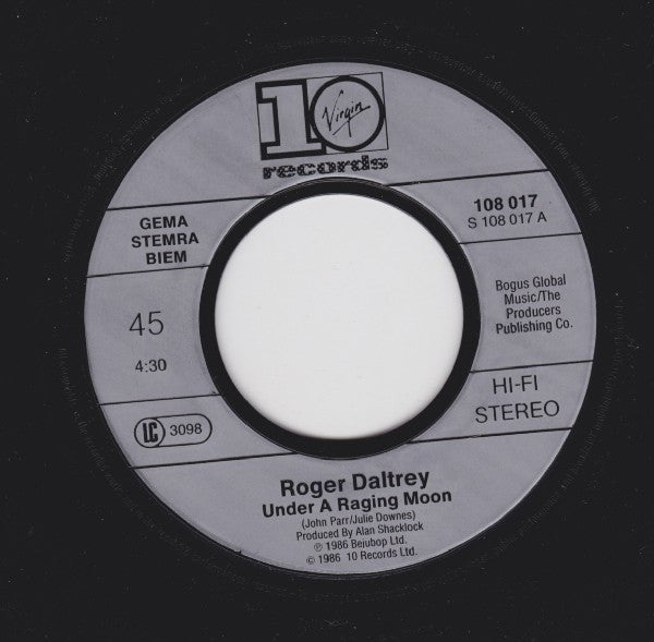 Roger Daltrey : Under A Raging Moon (7", Single)