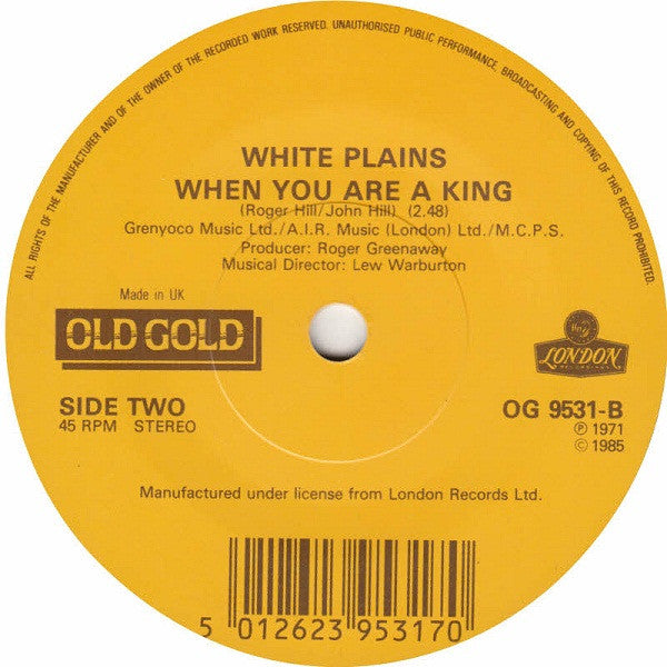 Karen Young (2) / White Plains : Nobody's Child / When You Are A King (7")