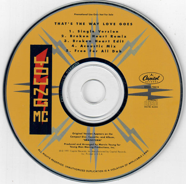 Young MC : That's The Way Love Goes (CD, Maxi, Promo)