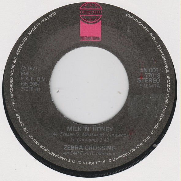 Zebra Crossing : We're Going Places (7", Single)