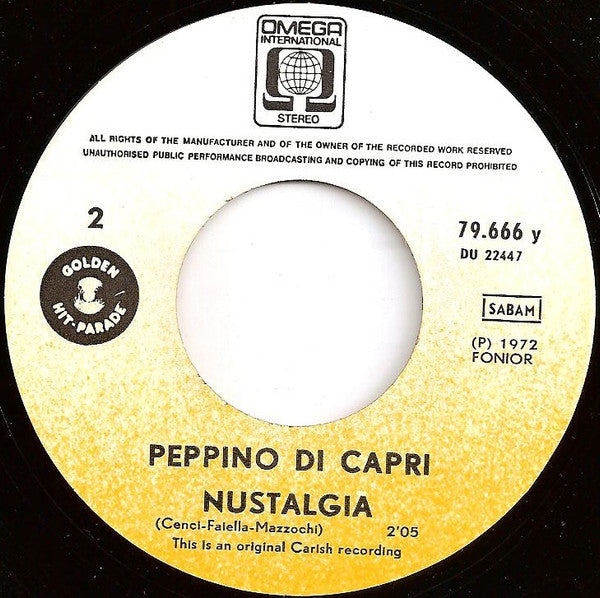Peppino Di Capri : Roberta / Nustalgia (7")