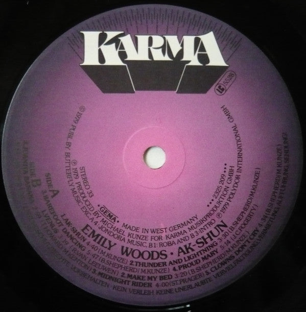 Emily Woods : Ak-Shun (LP, Album)