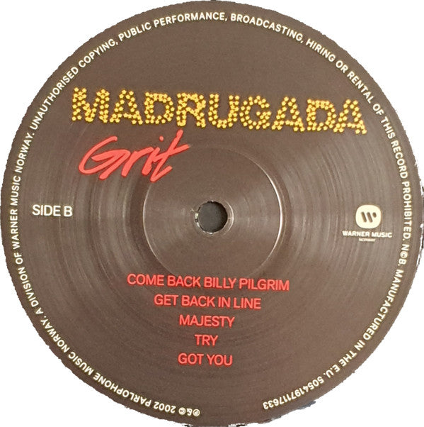 Madrugada : Grit (LP, Album, RE, RP)