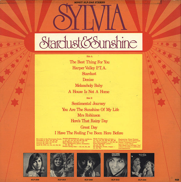 Sylvia Vrethammar : Stardust & Sunshine (LP, Album)