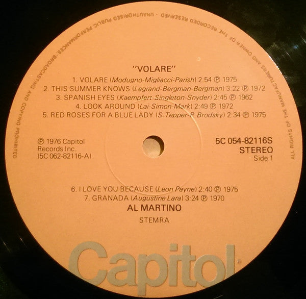 Al Martino : Volare (LP, Comp)