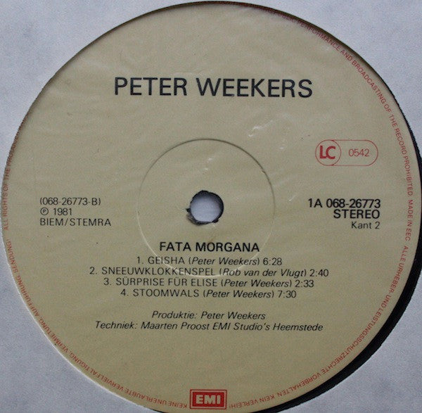 Peter Weekers : Fata Morgana (LP, Album)