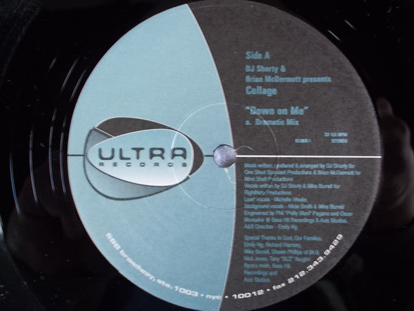 DJ Shorty And Brian McDermott Present Collage (5) : Down On Me (12")