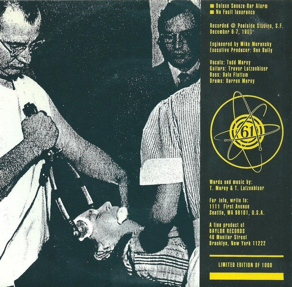 Atomic 61 : Deluxe Snooze-Bar Alarm / No Fault Insurance (7", Ltd, Blu)