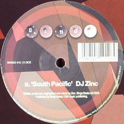 DJ Zinc : Steppin Stones / South Pacific (12")