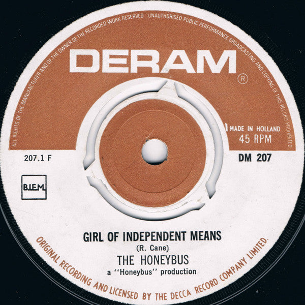 Honeybus : Girl Of Independent Means / How Long (7", Single)
