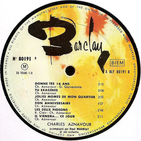 Charles Aznavour : Qui ? (LP, Album, Gat)