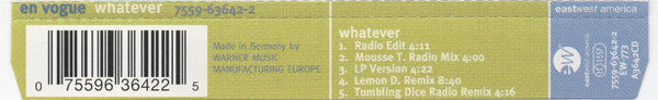 En Vogue : Whatever (CD, Maxi)