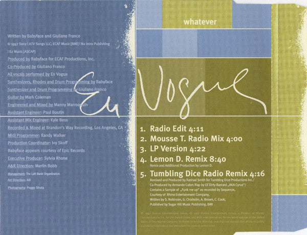 En Vogue : Whatever (CD, Maxi)