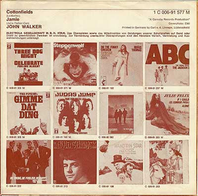 John Walker (3) : Cottonfields / Jamie (7", Single, Mono)
