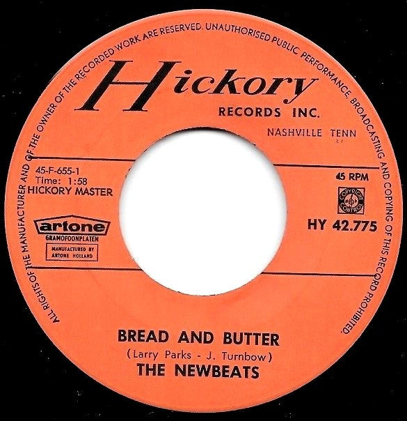 The Newbeats : Bread And Butter (7", Single)