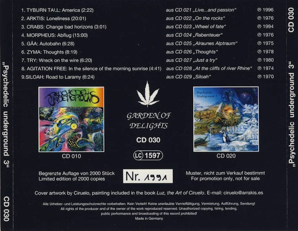 Various : Psychedelic Underground 3 (CD, Comp, Ltd, Num, Promo)