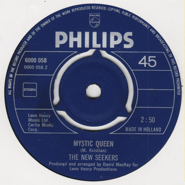 The New Seekers : Circles (7", Pus)