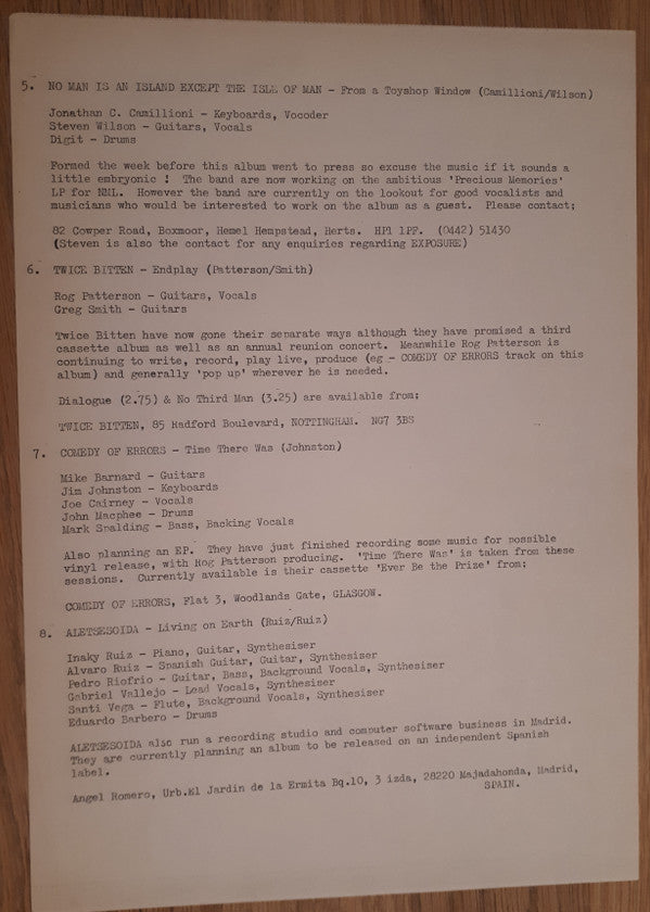 Various : Exposure (LP, Comp)