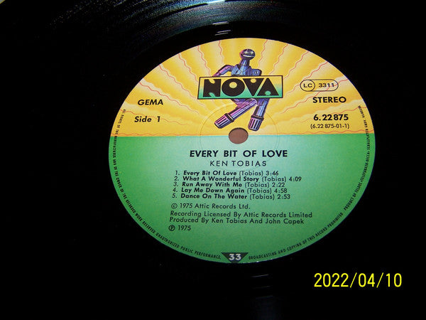 Ken Tobias : Every Bit Of Love (LP, Album)