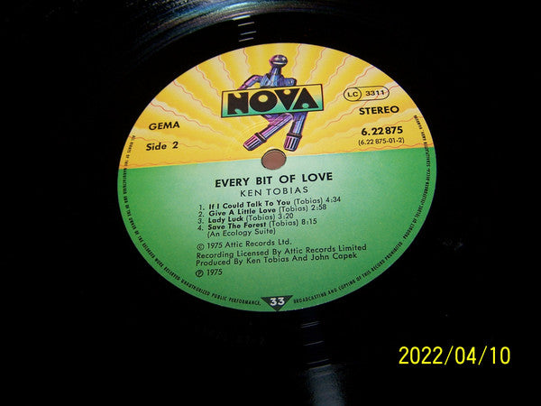 Ken Tobias : Every Bit Of Love (LP, Album)