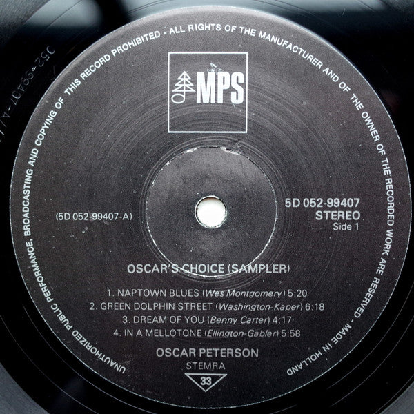 Oscar Peterson : Oscar's Choice (LP, Album, RE)