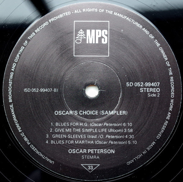 Oscar Peterson : Oscar's Choice (LP, Album, RE)