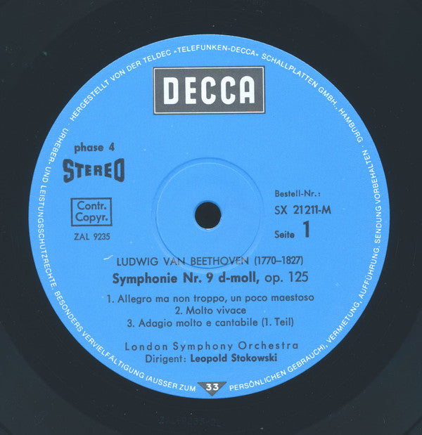 Ludwig van Beethoven – Leopold Stokowski : 9.Symphonie (LP, Album)