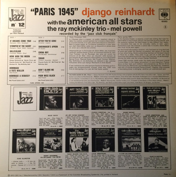 Django Reinhardt With The Glenn Miller's All Stars, The Ray McKinley Trio - Mel Powell : Paris 1945 (LP, Album)