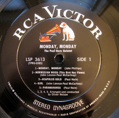 The Paul Horn Quintet : Monday, Monday (LP, Album)