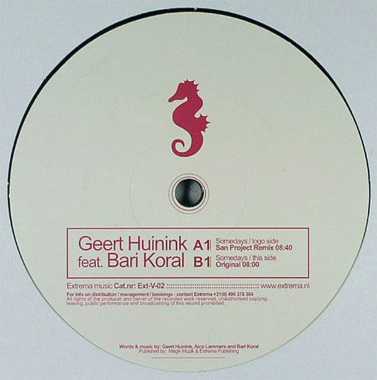 Geert Huinink feat. Bari Koral : Somedays (12")