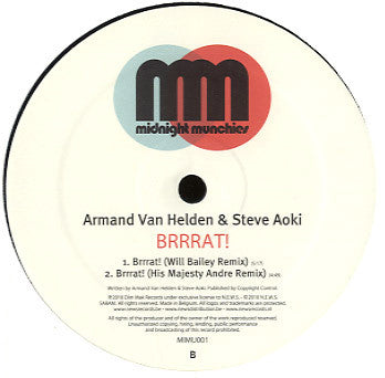 Armand Van Helden & Steve Aoki : Brrrat! (12")