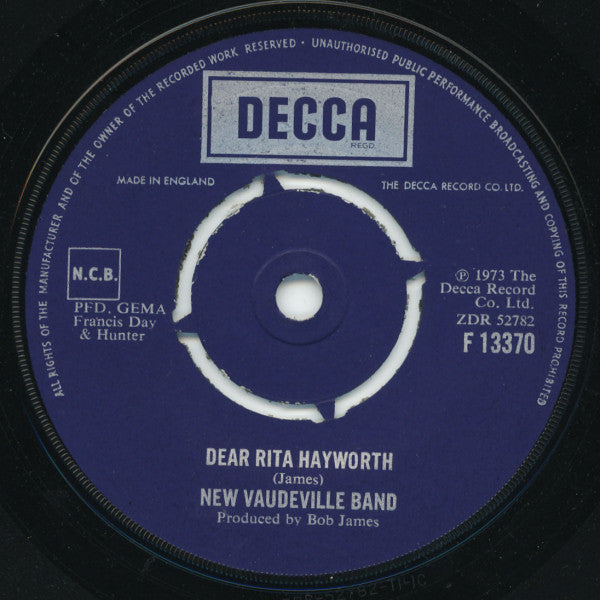 New Vaudeville Band* : Dear Rita Hayworth (7")