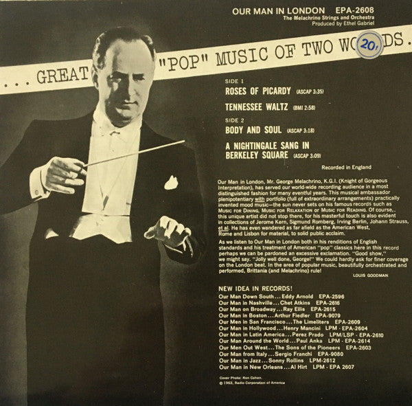 The Melachrino Orchestra : Our Man In London (7", EP)